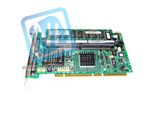 Контроллер Dell 1U505 RAID PERC4/DC PCBX518-B1 LSI53C1030/Intel XScale IOP321 0Mb(256Mb) Int-2x68Pin Ext-2x68Pin RAID50 UW320SCSI PCI-X For PE750,800,830,850,14XX,18XX,28XX,68XX-1U505(NEW)