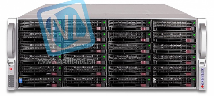 Сервер Supermicro SuperStorage 6048R-E1CR24H, 1 процессор Intel 6C E5-2609v3 1.90GHz, 16GB DRAM