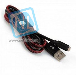 pl1281, USB кабель Pro Legend micro USB, кожанный, черный, 1м