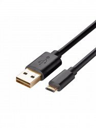 pl1285, USB кабель Pro Legend micro USB, текстиль, черный, 1.4 м