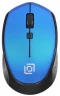 Мышь Оклик 488MW черный/синий оптическая (1600dpi) беспроводная USB для ноутбука (4but)
