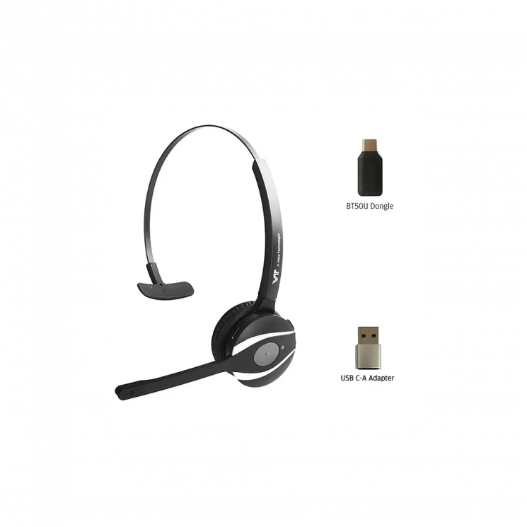 Гарнитура VT9200, Моно, HD звук, 30м Bluetooth, USB Type-C Dongle
