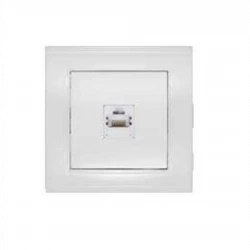 Розетка компьютерная 1-м СП Бриллиант бел. UNIVersal 7947601
