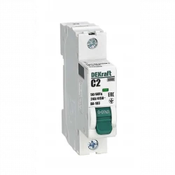 Выключатель автоматический модульный 1п C 2А ВА-103 DEKraft 12265DEK