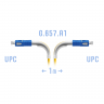 Патчкорд оптический SC/UPC SM G.657.A1 (угловой) 1 метр