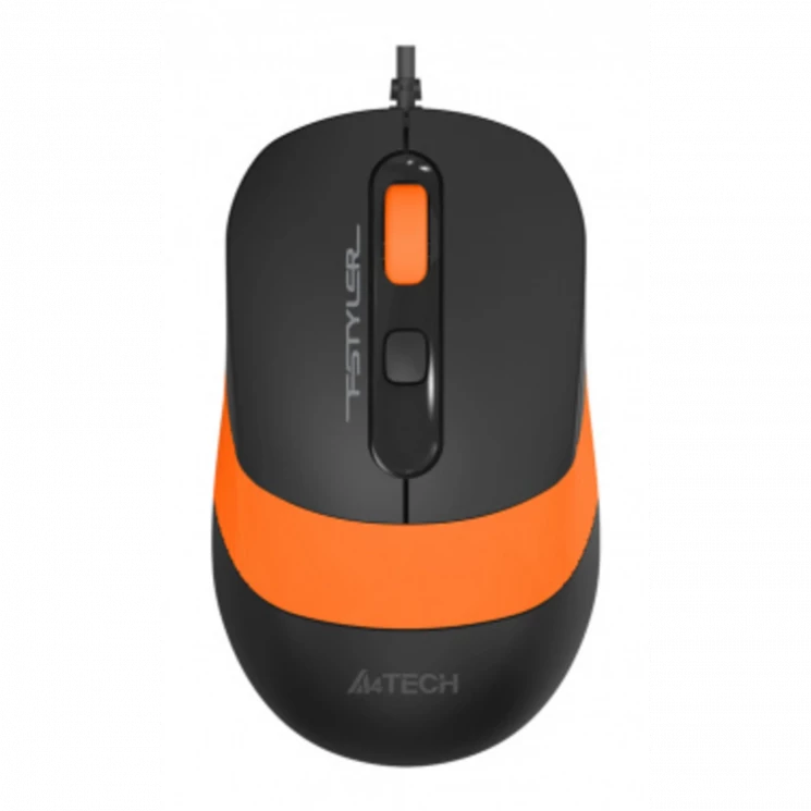 Мышь A4Tech Fstyler FM10 черный/оранжевый оптическая (1600dpi) USB (4but)