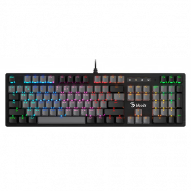 Клавиатура A4Tech Bloody B828N механическая черный/серый USB for gamer LED (B828N (GREY+BLACK))