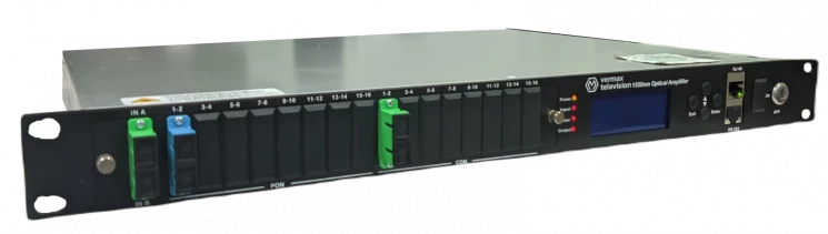 Оптический усилитель VERMAX для сетей КТВ 2*24dBm 2 входа, WDM фильтр PON
