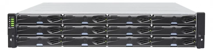 Система хранения данных Infortrend DS1012R2C-B Gen2 (2xCtrl, до 12xHDD, 2xSAS12G внеш. порт, 2x2GB, 8x1G порта iSCSI)