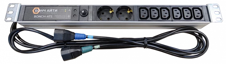 Блок розеток с АВР BONCH-ATS/PDU 8A-2S/6C13-C14/C14