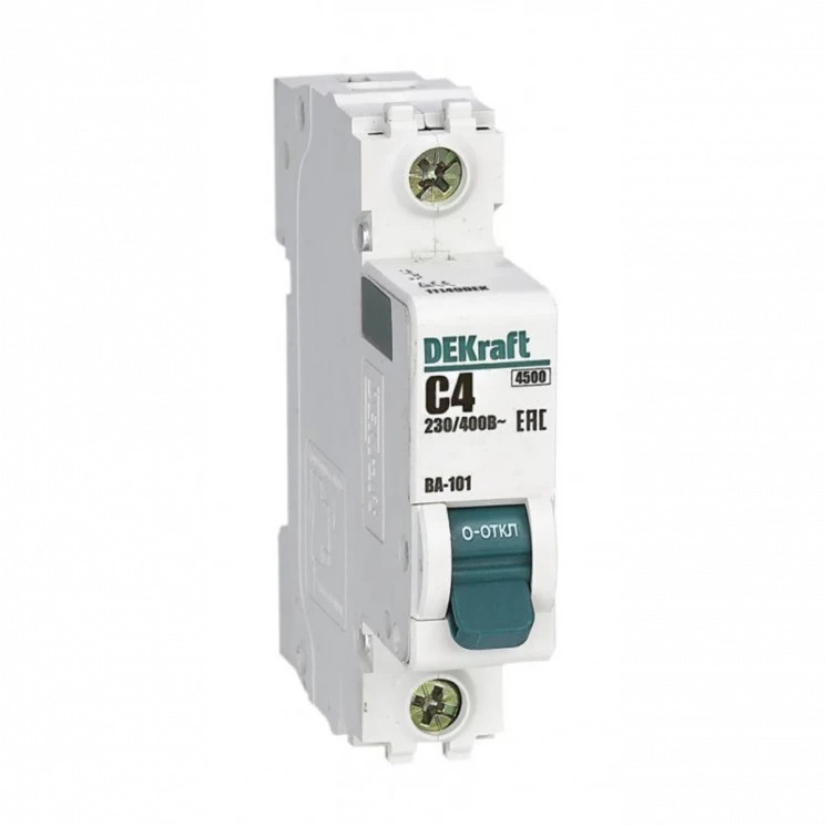 Выключатель автоматический модульный 1п C 4А 4.5кА ВА-101 DEKraft 11149DEK