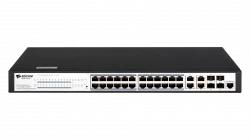 Управляемый PoE коммутатор уровня 2 BDCOM S2500-24P4C, 24x 10/100/1000Base-T PoE 802.3af/at до 370W, 4x combo 1G SFP/RJ45, 220V AC