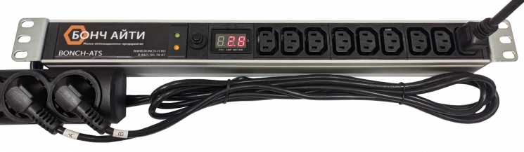 Блок розеток с АВР BONCH-ATS/PDU 8A-9C13-AM-S/S