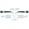 Патчкорд оптический MPO/UPC FF MM, 12 волокон, 10 метров (Cross)