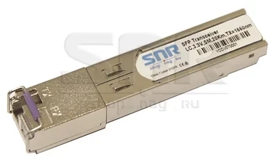 Одноволоконный модуль, SFP SGMII WDM, разъем LC simplex, рабочая длина волны Tx/Rx: 1550/1310нм, дальность до 10км