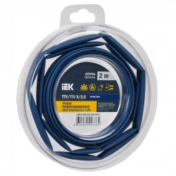 Трубка термоусадочная ТТУ нг-LS 5/2.5 син. (уп.2м) IEK UDR12-005-D25-002-K07-T