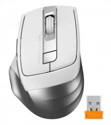 Мышь A4Tech Fstyler FG35 серебристый/белый оптическая (2000dpi) беспроводная USB (6but)