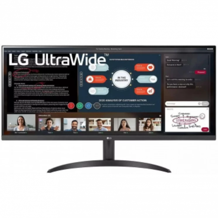 Монитор LG 34" UltraWide 34WP500-B черный IPS LED 21:9 HDMI матовая 250cd 178гр/178гр 2560x1080 75Hz