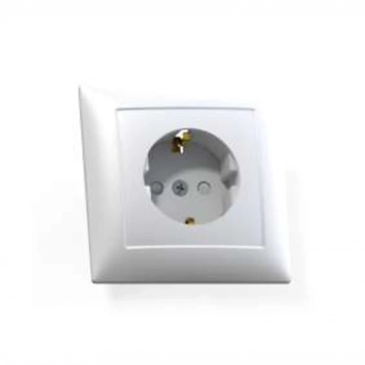 Розетка 1-м СП Селена РС16-400 16А IP20 с заземл. защ. шторки бел. Кунцево 8121