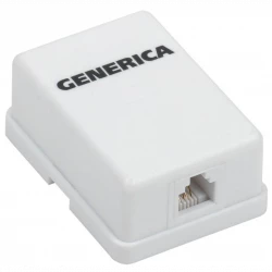 Розетка компьютерная 1-м ОП RJ12 кат.3 UTP GENERICA CS2-3C03U-12-G