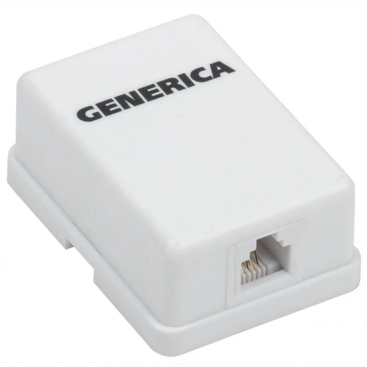 Розетка компьютерная 1-м ОП RJ12 кат.3 UTP GENERICA CS2-3C03U-12-G