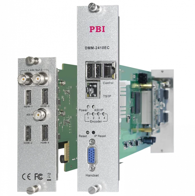 Модуль 4х канального H.264 HD/SD кодера/транскодера PBI DMM-2410EC-H для цифровой ГС PBI DMM-1000