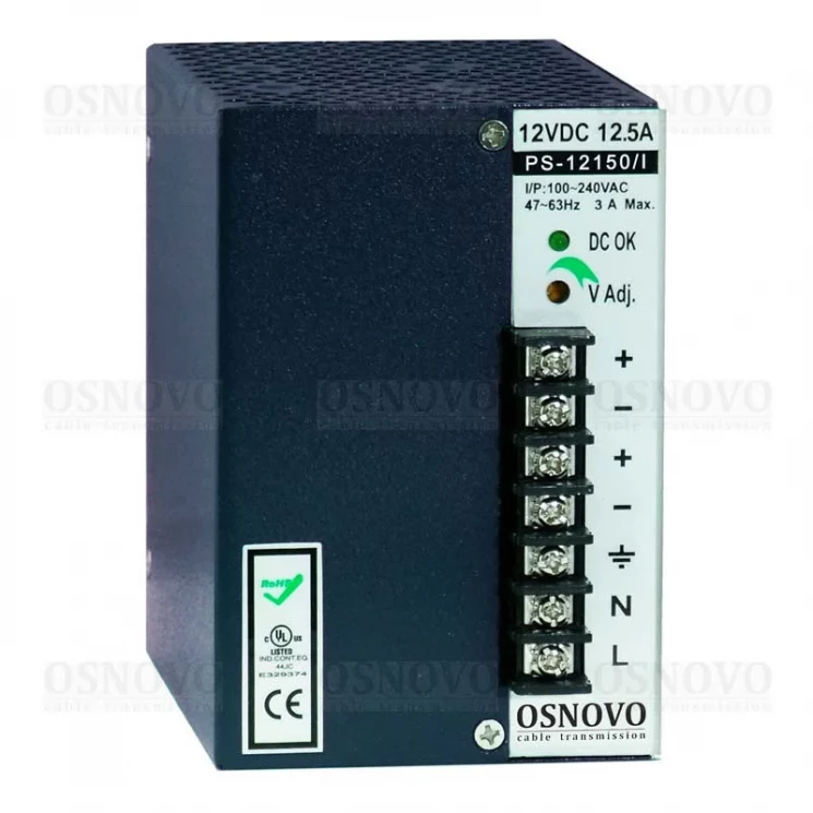 PS-12150/I, Промышленный блок питания. DC12V, 12,5A (150W)