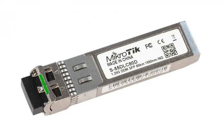 Модуль Mikrotik SFP оптический, 1.25G, дальность до 80км, 1550нм
