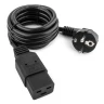 Кабель питания EU-Schuko/IEC320-C19, 220B, 16А, 1.8м