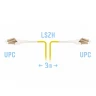 Патчкорд оптический LC/UPC-LC/UPC SM G.657.A1 Duplex Uniboot Flat Clip 3 метрa