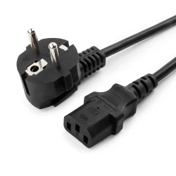 Кабель питания EU-Schuko/IEC320-C13, 220B, 6А, 1.8м