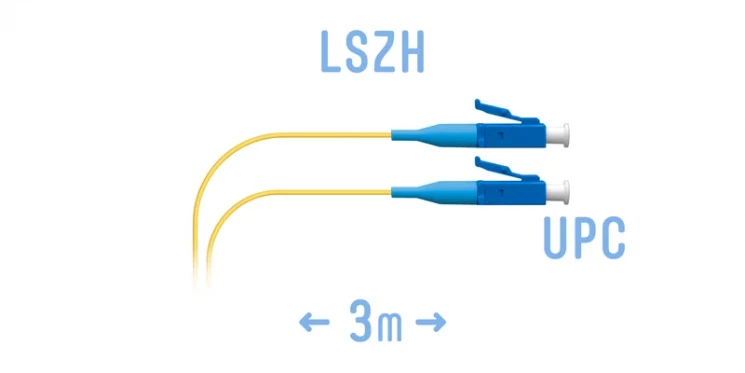 Шнур монтажный оптический LC/UPC SM 3m