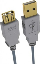 SG1193, Кабель USB2.0 А вилка - USB А розетка, GOLD, 3.0м