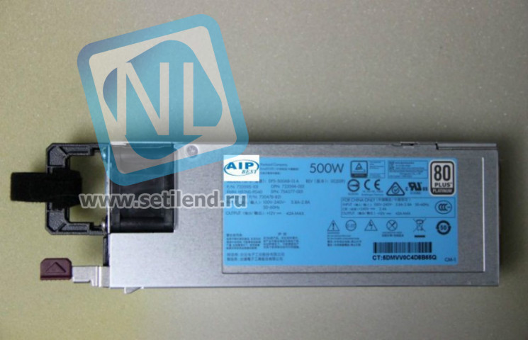 Блок питания HP HSTNS-PD40 500W Hot Plug Redundant PS Flex Slot Platinum Kit-HSTNS-PD40(NEW)