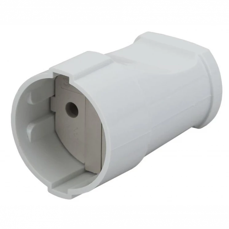 Розетка кабельная без заземл. прямая 10А бел. Rx1-W ЭРА Б0039680