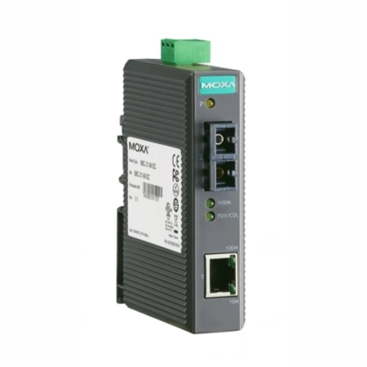 Медиаконвертер Ethernet 10/100BaseTX в 100BaseFX (одномодовое оптоволокно, разъем SC), WDM-B (передача по одной жиле) в металлическом корпусе