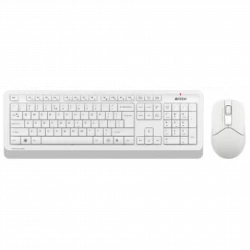 Клавиатура + мышь A4Tech Fstyler FG1012 клав:белый мышь:белый USB беспроводная Multimedia (FG1012 WHITE)