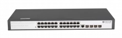 Управляемый коммутатор уровня 2 BDCOM S2528-C, 24x 10/100/1000Base-T, 4x combo 1G SFP/RJ45, 220VAC