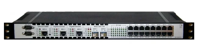 Оптический мультиплексор 32x E1 + 2x Gigabit Ethernet 1000BASE-T без SFP трансиверов