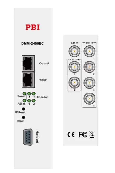 Модуль 4х канального H.264 HD/SD кодера/траснкодера PBI DMM-2410EC-S для цифровой ГС PBI DMM-1000