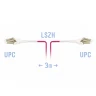 Патчкорд оптический LC/UPC-LC/UPC MM (OM4) Duplex Uniboot Flat Clip 3 метрa