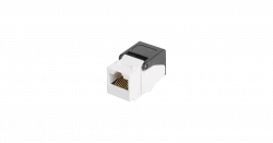 Модуль-вставка NIKOMAX типа Keystone, Кат.5е (Класс D), 100МГц, RJ45/8P8C, самозажимной, T568A/B, неэкранированный, белый - гарантия: 5 лет расширенна