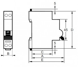 Выключатель автоматический модульный 1п C 16А 6кА AV-6 AVERES EKF mcb6-DC-1-16C-av