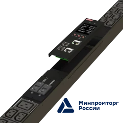Блок розеток интеллектуальный iPDU-6011: ZeroUnit, 230V, 32А, in IEC60309 P+N+E, out (6) C19; (36) C13 без фиксации