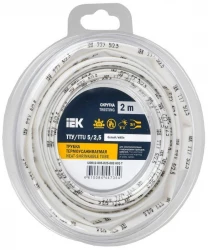 Трубка термоусадочная ТТУ нг-LS 5/2.5 бел. (уп.2м) IEK UDR12-005-D25-002-K01-T