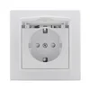 Розетка 1-м СП Минск 16А IP20 с заземл. защ. шторки с крышкой бел. Basic EKF ERR16-029-100