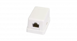 Настенная розетка NETLAN, 1 порт, Кат.5e (Класс D), 100МГц, RJ45/8P8C, 110, T568A/B, неэкранированная, белая, уп-ка 10шт.