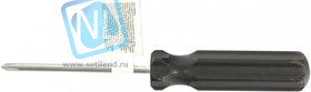13211, Отвертка PH1х75 мм, углеродистая сталь, черная пластиковая рукоятка
