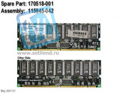 Модуль памяти HP 170518-001 Compaq 1GB SDRAM, CL2 (256MB)-170518-001(NEW)
