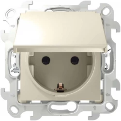 Розетка 1-м СП Simon 24 16А IP44 2P+E Push&amp;Go механизм сл. кость Simon 2420448-031
